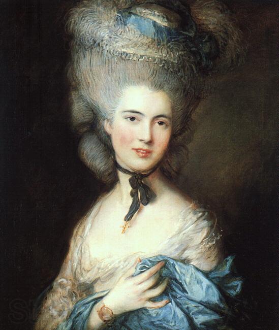 Thomas Gainsborough Portrait of a Lady in Blue 5 Spain oil painting art